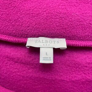 Talbots Magenta Fleece Mock Turtleneck